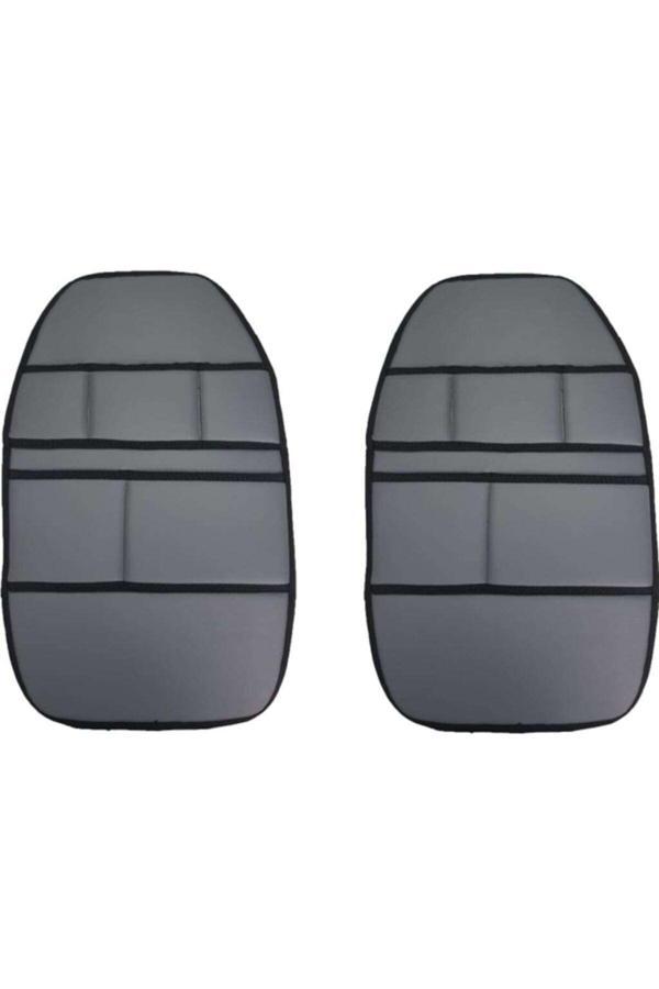 Caraks Hyundai Ix35 2010-2015 Arası Uyumlu Oto Koltuk Arkası Organizer Suni Deri 2 Adet Gri - Image 1