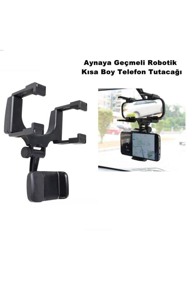 Caraks Araç Içi Dikiz Aynası Telefon Tutucu Aynaya Geçmeli Robotik Kısa Boy Profesyonel - - Image 1