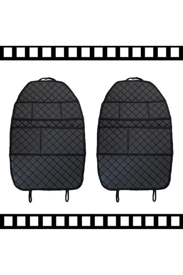 Caraks Renault Clio 2 Hb 1999-2008 Arası Oto Koltuk Arkası Organizer Suni Deri 2 Adet 019 - Image 1
