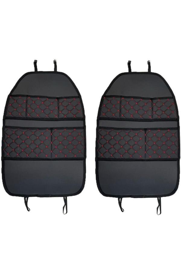 Caraks Mitsubishi L200 1993-1999 Arası Uyumlu Oto Koltuk Arkası Organizer Suni Deri 2 Adet 017 - Image 1