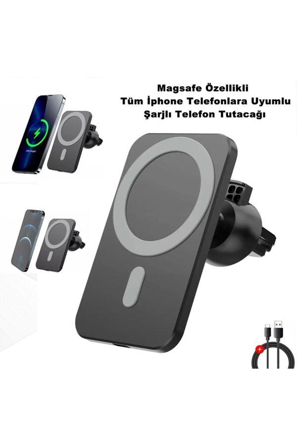 Caraks Iphone 13 Ve Üzeri Tüm Magsafe Telefonlara Uyumlu Magnetic Wireless Universal Araç Telefon Tutucu - Image 1
