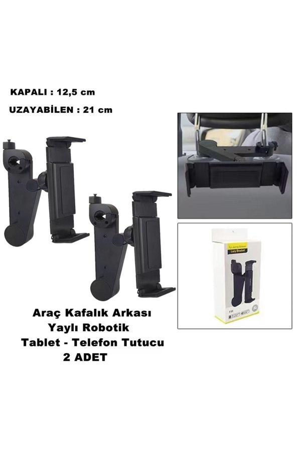 Caraks Tablet Ve Telefon Tutucu Araç Içi Arka Koltuk Kafalık Model Robotik Profesyonel 2 Adet - - Image 1