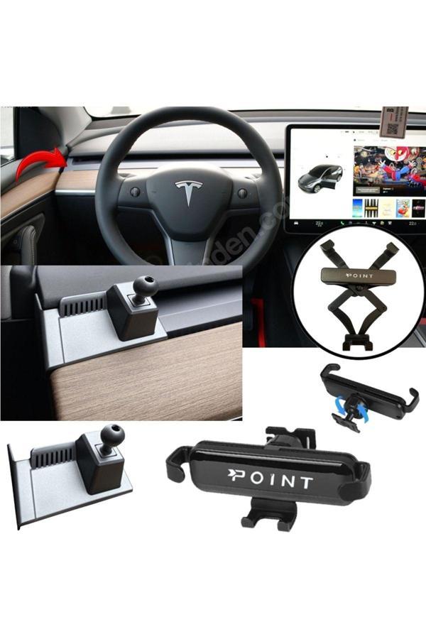Caraks Tesla Y Model Cep Telefonu Tutacağı Havalandırma Robotik Açılır Kapanır 2021 - 2024 Arası - Image 1