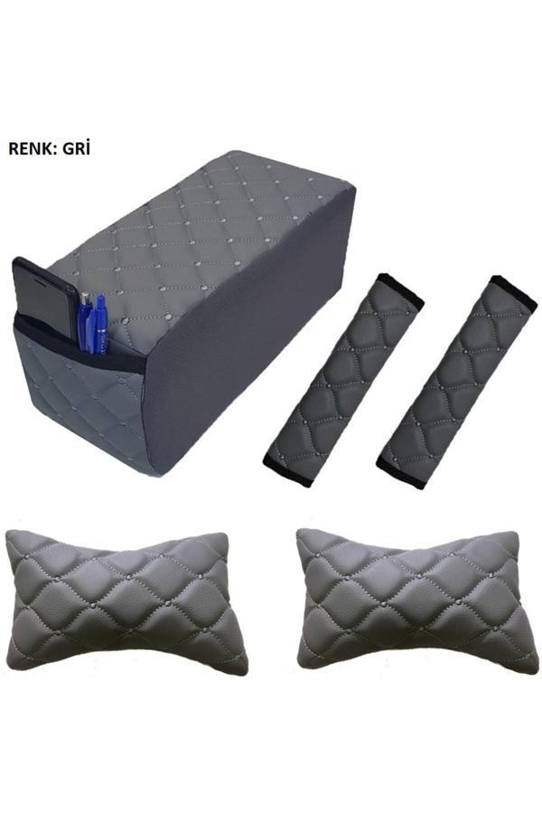 Caraks Dokker Emniyet Kemer Konforu+Kolçak+Boyunluk 2012-2021 Arası Gri - Image 1
