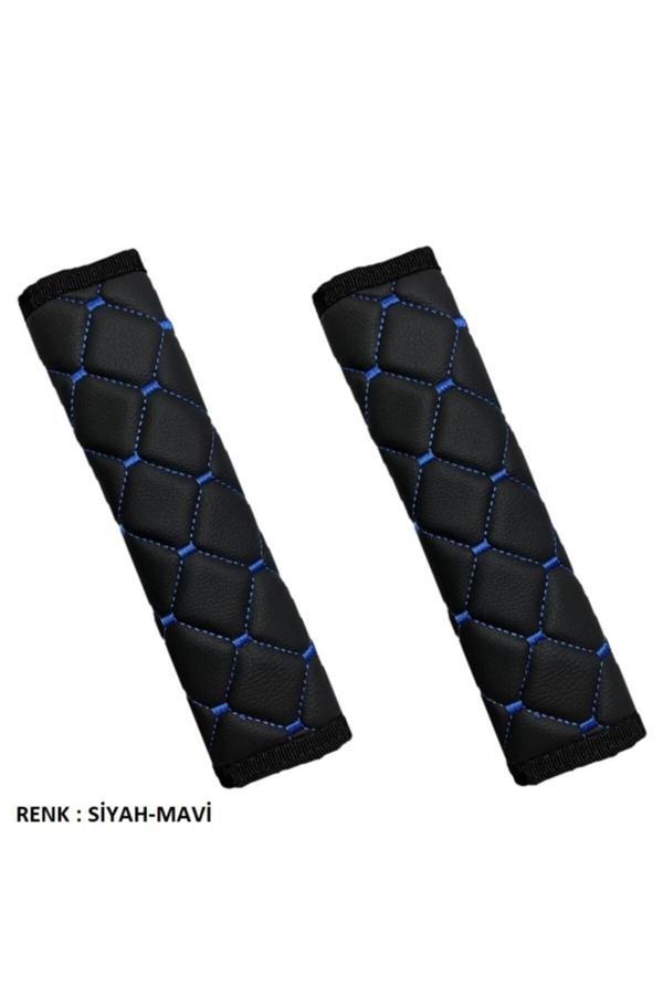 Caraks Fiat Brava 1995 - 2004 Arası Emniyet Kemer Konforu Renk-Siyah-Mavi - Image 1