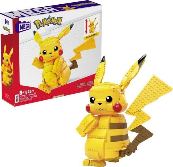 Mega Bloks Mega Pokemon Jumbo Pikachu Figürü FVK81 Mega Blok Pikaçhu Yapımı Oyun Seti - Image 1