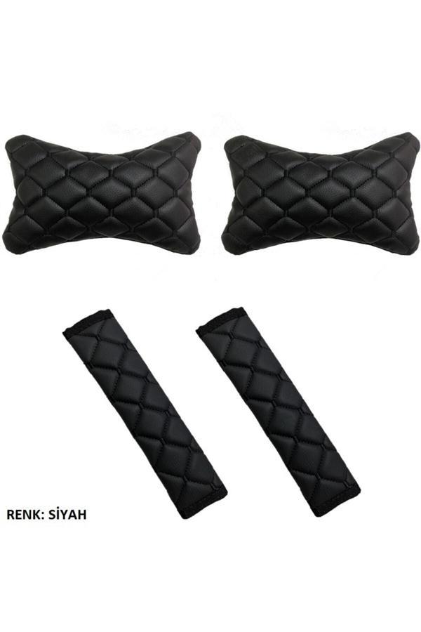 Caraks Accent Blue 2011-2019 Arası Emniyet Kemer Konforu+Boyunluk Siyah - Image 1