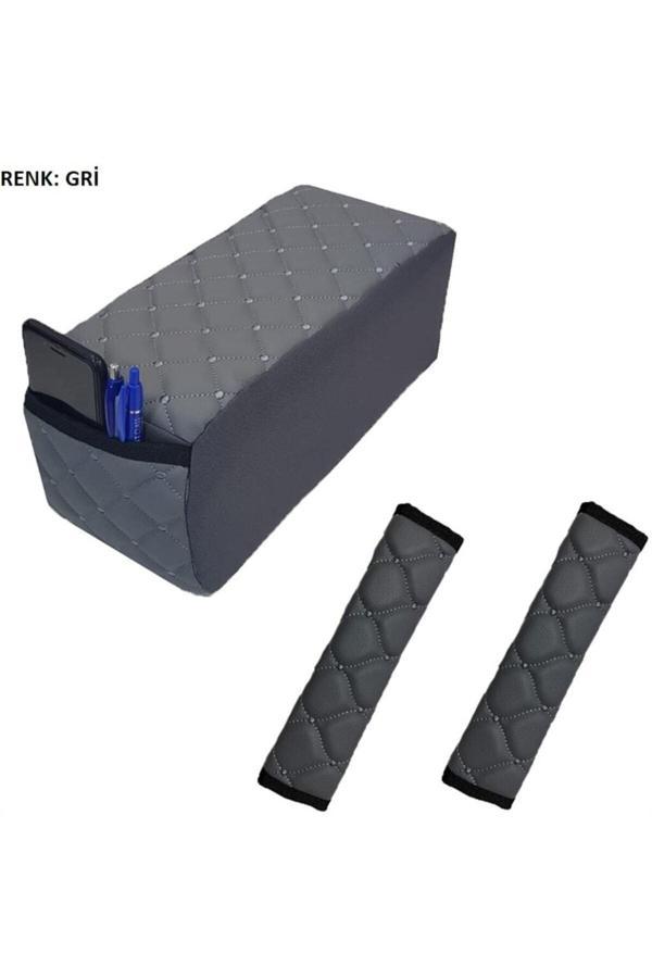 Caraks Hyundai I20 Emniyet Kemer Konforu+Kolçak 2008-2014 Arası Gri - Image 1