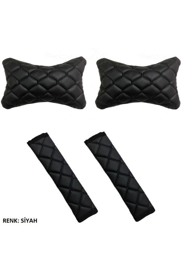 Caraks Toyota Hilux 2006-2015 Arası Emniyet Kemer Konforu+Boyunluk Siyah - Image 1