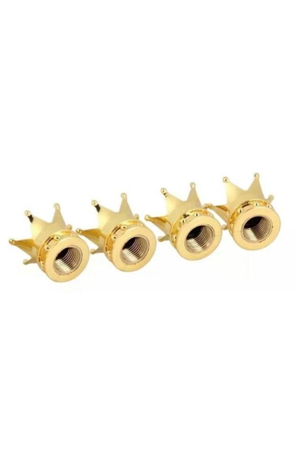 Point Sibop Kapağı Seti Abs Krom 4 Adet Altın Renk Taç Model - Image 1