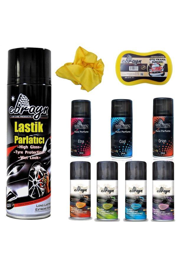 Caraks Lastik Bakım-Klima Temizleyici-Koku-Ebrayn Paket İçeriği Ürün Açıklamalarında Bulunmaktadır -10Parça - Image 1