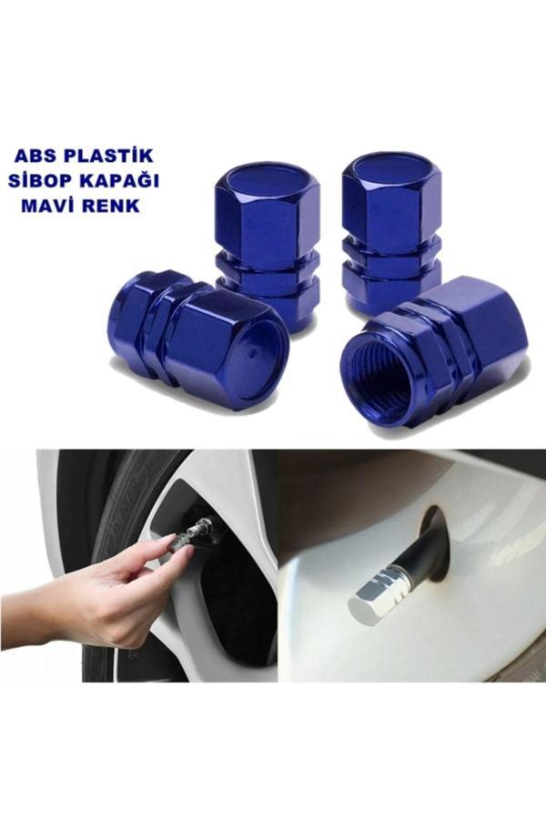 Point Sibop Kapağı Seti Abs Krom 4 Adet Mavi Renk Ithal - Image 1