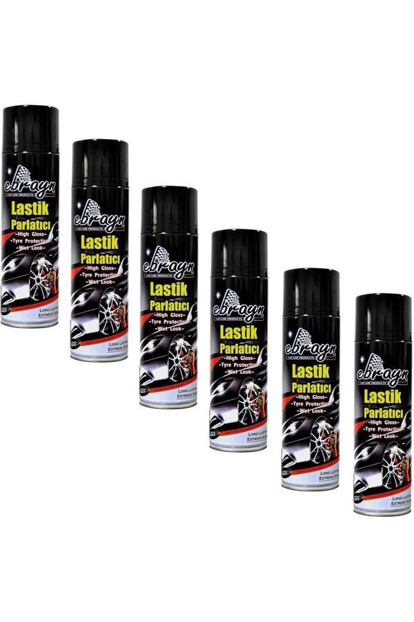 Caraks Premium Lastik Parlatıcı Tampon Parlatıcı Koruyucu Ebrayn Aerosol Sprey 500 Ml Kaliteli 6 Adet - Image 1