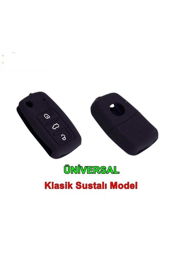 Point Vw Univesal Sustalı Silikon Anahtar Kılıfı (Anahtarlı Model) Siyah Renk - Image 1