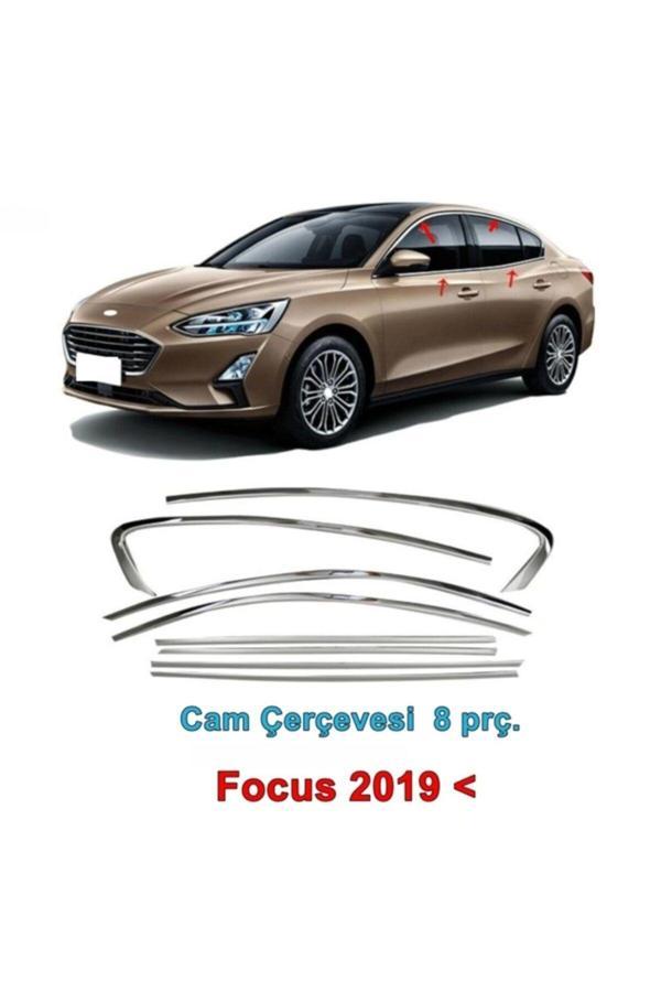 Point Focus 5 Cam Çerçevesi Nikelajı Sedan Komple 2019 Sonrası 8 Parça Paslanmaz Krom - Image 1