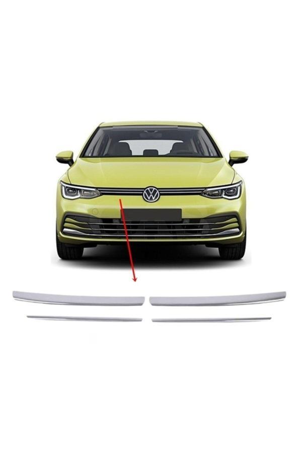 Point Vw Golf 8 Ön Panjur Çıtası Nikelajı 2020 Sonrası 4 Prç P Çelik Uyumlu - Image 1