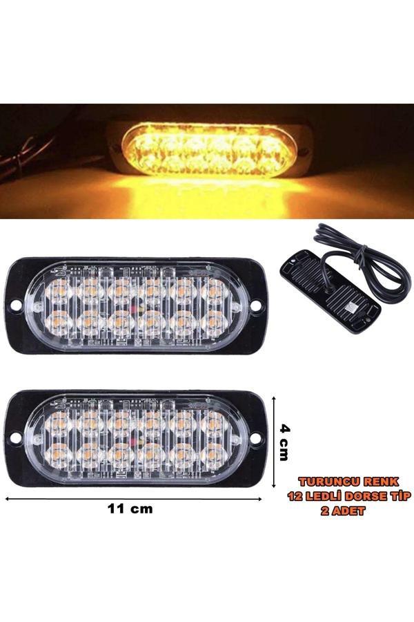 Friemats Off Road Led Lamba Turuncu Renk Dorse Tip 12 Led - Image 1