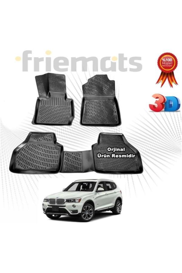 Friemats Bmw X3 3D Paspas Havuzlu 2011 Sonrası Siyah 4 Parça Set - - Image 1