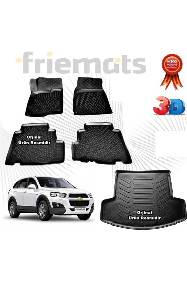 Friemats Chevrolet Captiva 3D Havuzlu Paspas + 3D Bagaj Havuzu 2007-2015 Arası - Image 1