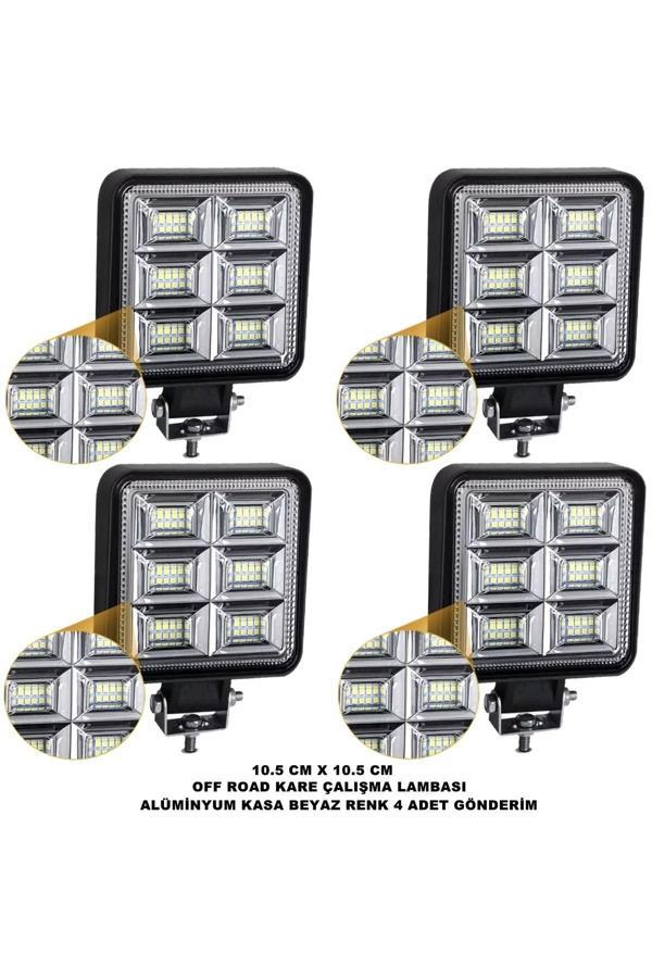 Friemats Off Road Led Kare Çalışma Lambası Beyaz Renk 48 Led 10,5 X 10,5 Cm 4 Adet -Uyumlu - Image 1