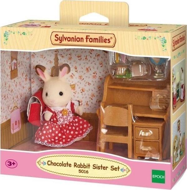Sylvanian Families Çikolata Kulaklı Tavşan Kız ve Çalışma Masası 5016 - Image 1