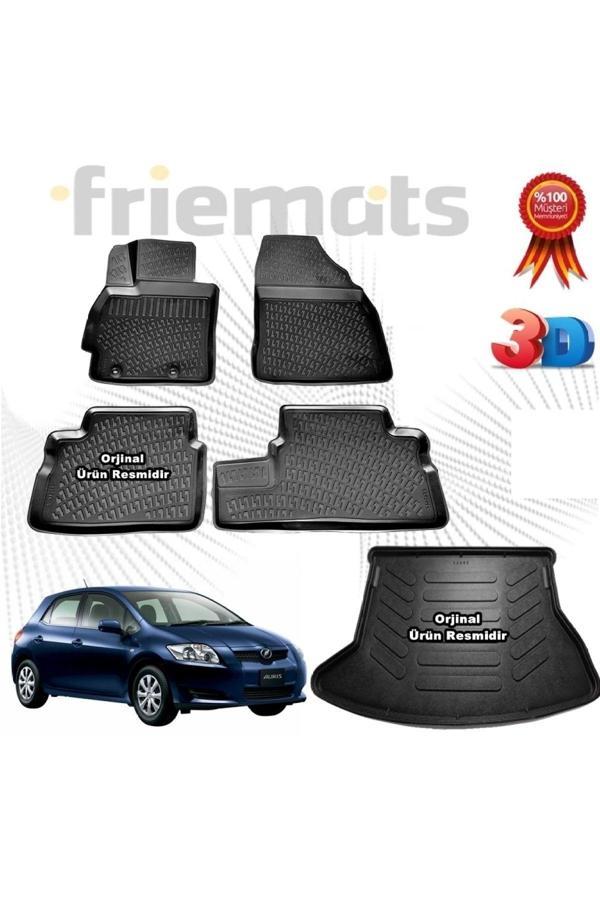 Friemats Toyota Auris 3D Havuzlu Paspas + 3D Bagaj Havuzu 2007-2012 Arası - Image 1