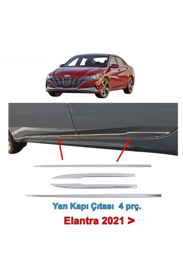 Point Hyundai Elantra Yan Kapı Çıta Nikelajı 2021 Sonrası 4 Prç P Çelik - Image 1
