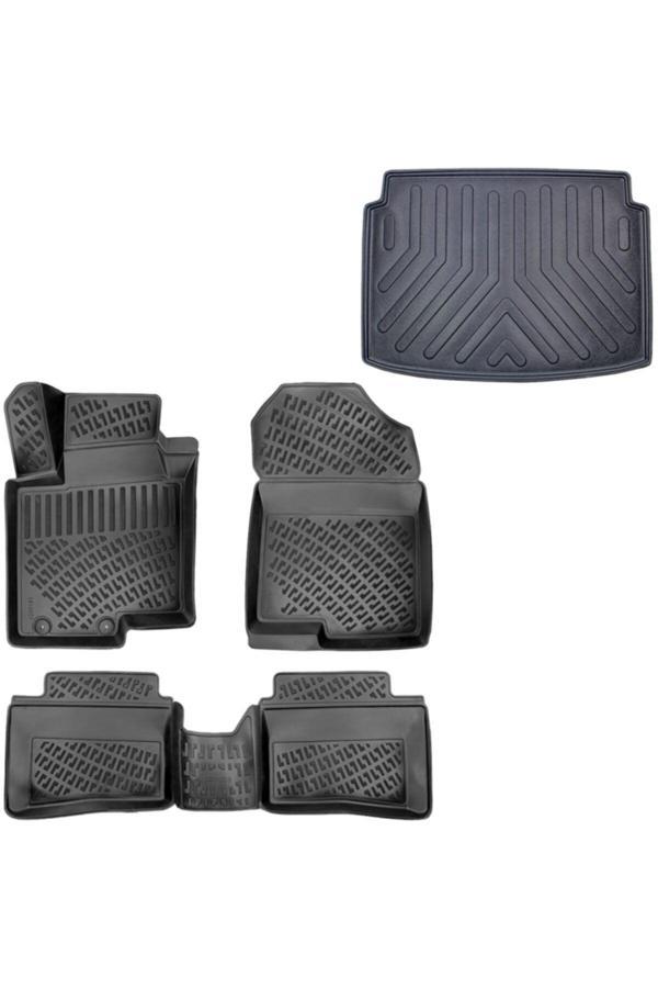 Caraks Hyundai Bayon Uyumlu 3D Paspas + Bagaj Havuzu 2021 Sonrası Marka - Image 1