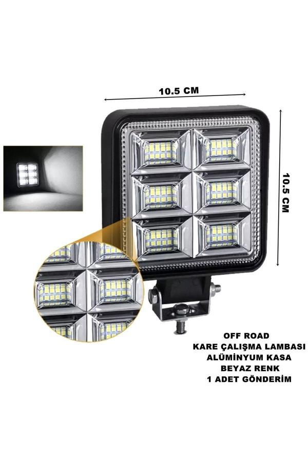 Friemats Off Road Led Kare Çalışma Lambası Beyaz Renk 48 Led 10,5 X 10,5 Cm 1 Adet - Image 1