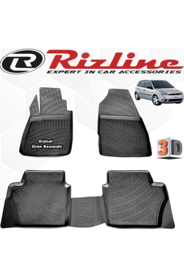 Rizline Ford Fiesta 3D Paspas Havuzlu Hb 2002 - 2008 Arası Siyah 4 Lü Set - Image 1