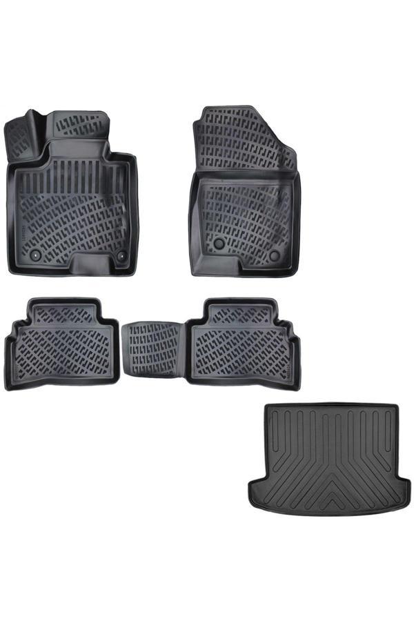 Friemats Hyundai Tucson 3D Havuzlu Paspas +3D Bagaj Havuzu Paspası (Elit Plus) 2021 Sonrası Kasaya Uyumlu Set - Image 1