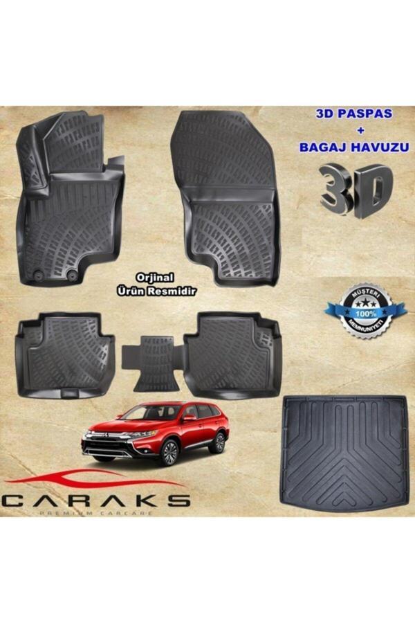 Caraks Outlander 3D Havuzlu Paspas+Bagaj Havuzu 2019 Sonrası - Image 1
