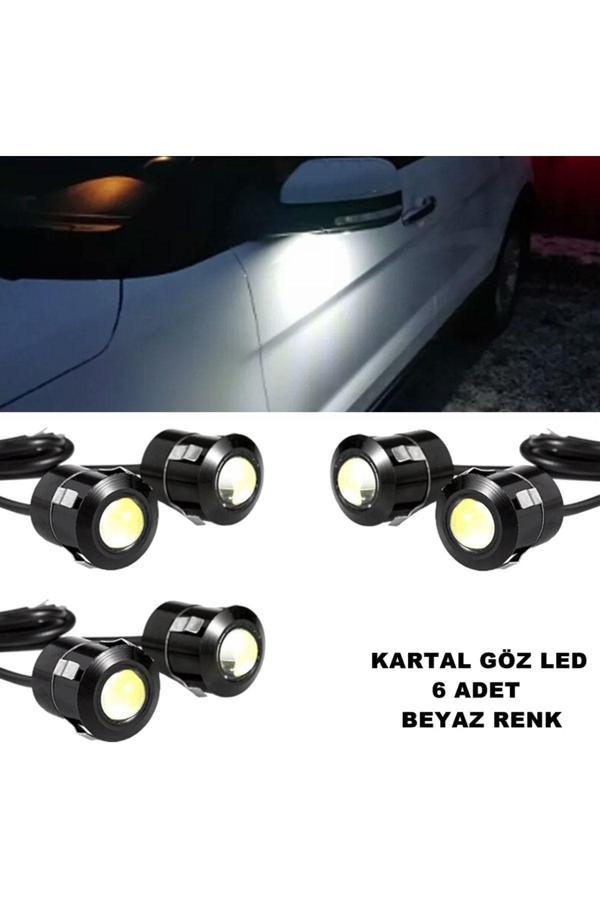 Point Kartal Gözü Led Gündüz Farı Ayna Altı Led Beyaz Renk 6 Adet - Image 1