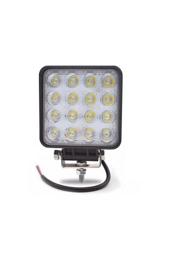 Point Led Kare Off Road Uyumlu Sis Farı Sis Lambası Çalışma Lambası Projektör 16 Ledli 1 Adet - Image 1