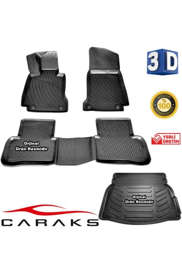 Caraks Mercedes W205 3D Havuzlu Paspas+Bagaj Havuz Rampalı 2015 Sonra Marka - Image 1