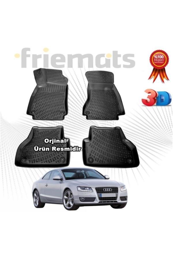 Friemats Audi A5 3D Havuzlu Paspas Sedan 2008 - 2015 Arası Siyah 4 Parça Marka - Image 1