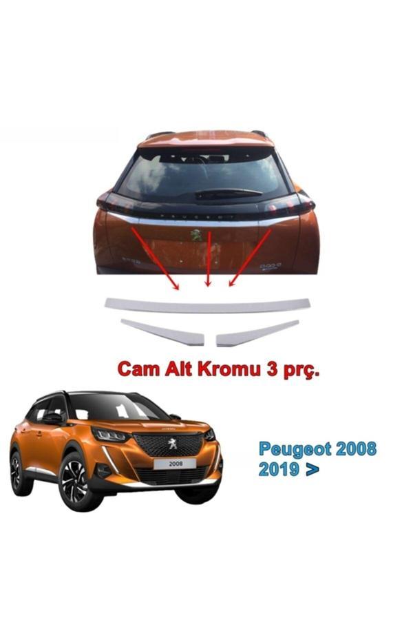 Point Peugeot 2008 Arka Cam Alt Çıtası 2019 Sonrası 3 Parça P Çelik - Image 1