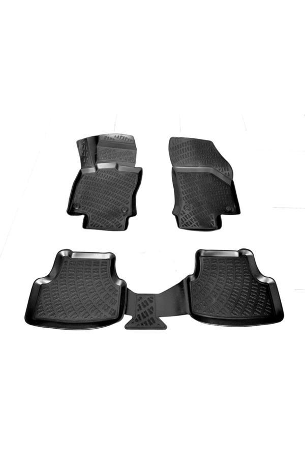 Friemats Vw Polo 3D Paspas Havuzlu Hb 2017 Sonrası Son Kasa Siyah 4 Parça Set - Image 1