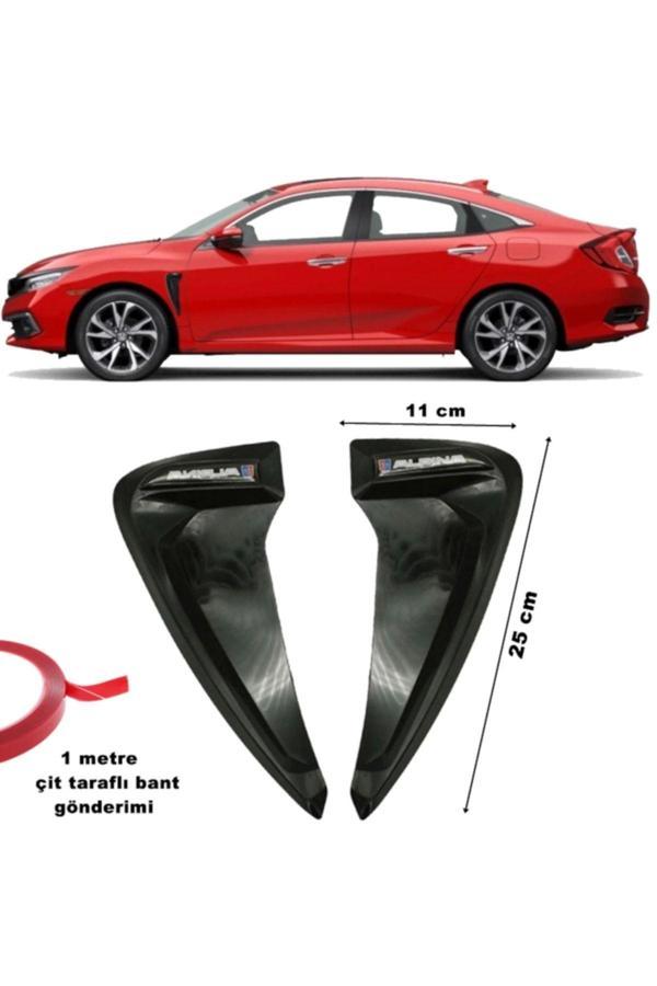 Point Alpina Çamurluk Ventil Piano Black Esnek Üniversal 2 Adet - Image 1