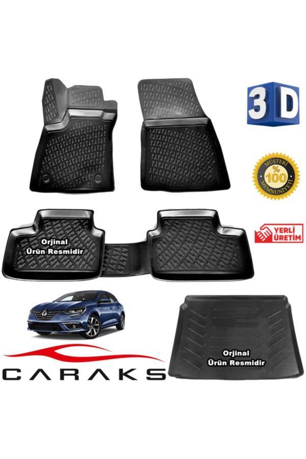 Caraks Megane 4 Hb 3D Havuzlu Paspas + Bagaj Havuzu 2016 Sonrası Marka - Image 1