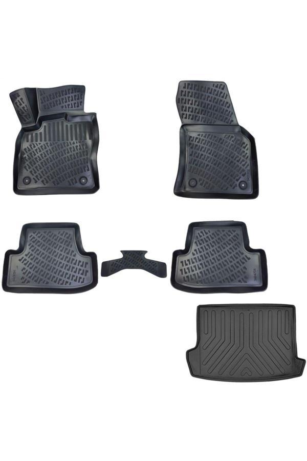 Friemats Vw T-Roc 3D Havuzlu Paspas + 3D Bagaj Havuzu Üst Kısıma Uyumlu 2020 Sonrası Set - Friemats - Image 1