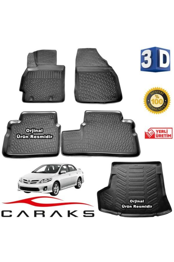 Caraks Corolla Sedan 3D Havuzlu Paspas+Bagaj Havuzu 2007-2012 Arası Marka - Image 1