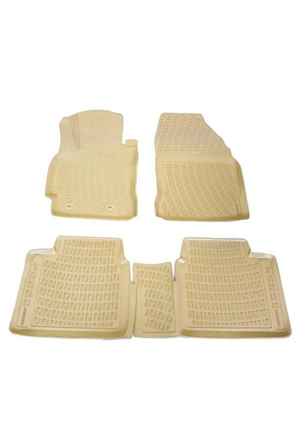 Caraks Toyota Corolla 3D Paspas Havuzlu 2013 - 2018 Arası Bej 4 Parça Set - Image 1