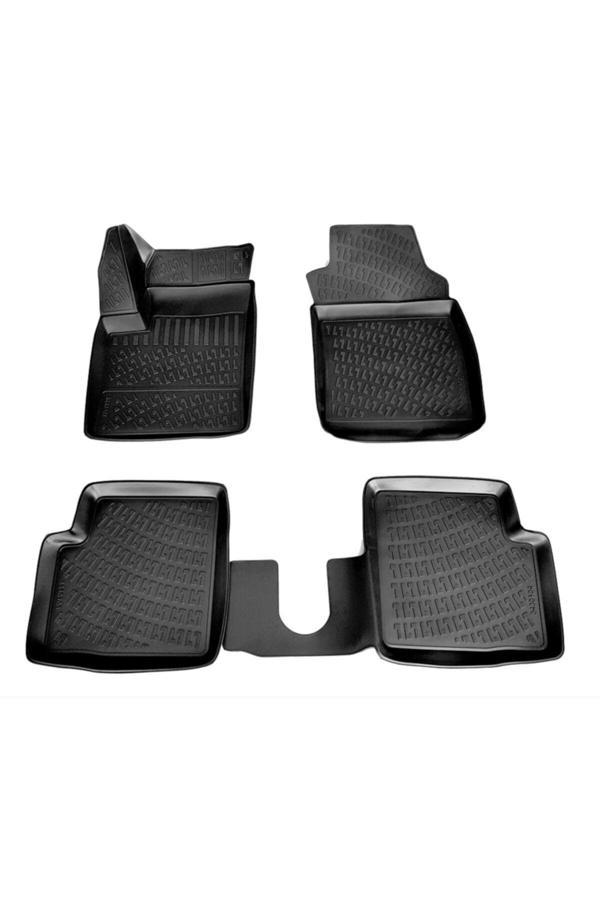 Friemats Fiat 500 C 3D Paspas Havuzlu 2010 - 2020 Arası Siyah 4 Parça Set - Image 1