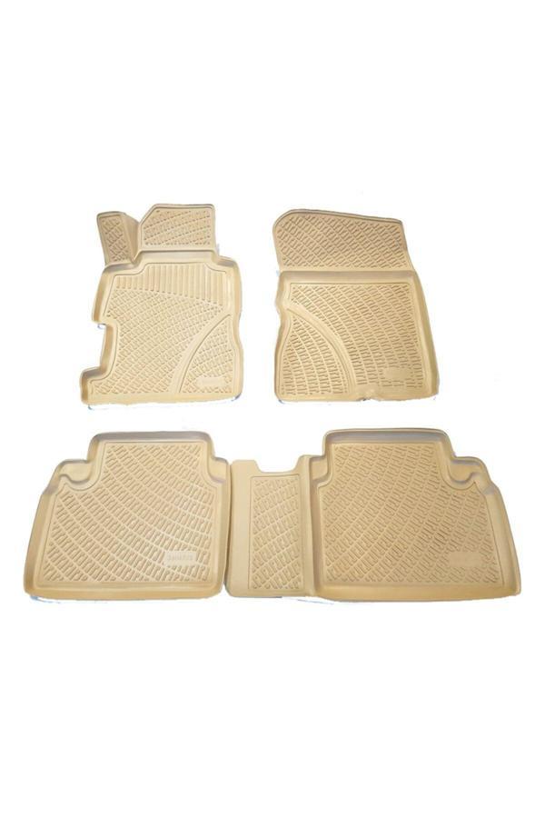 Friemats Honda Civic 3D Paspas Havuzlu 2007 - 2012 Arası Bej 4 Parça Set - Image 1