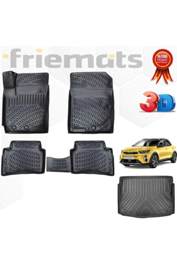 Friemats Kia Stonic 3D Havuzlu Paspas+Bagaj Havuzu Yeni Logo 2021 Sonrası - Image 1
