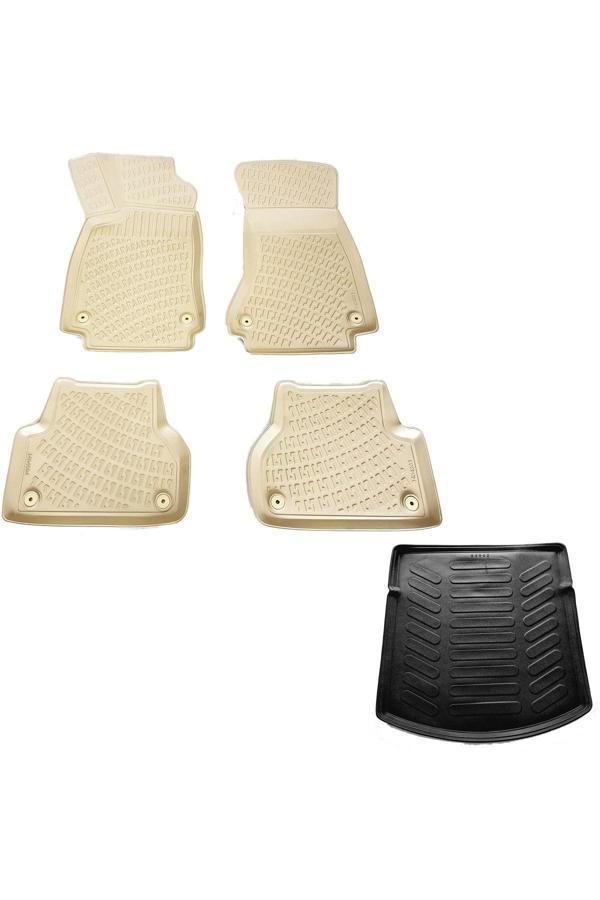 Caraks A5 (Bej Renk) 3D Havuzlu Paspas + 3D Bagaj Havuzu 2015-2020 Arası Marka - Image 1