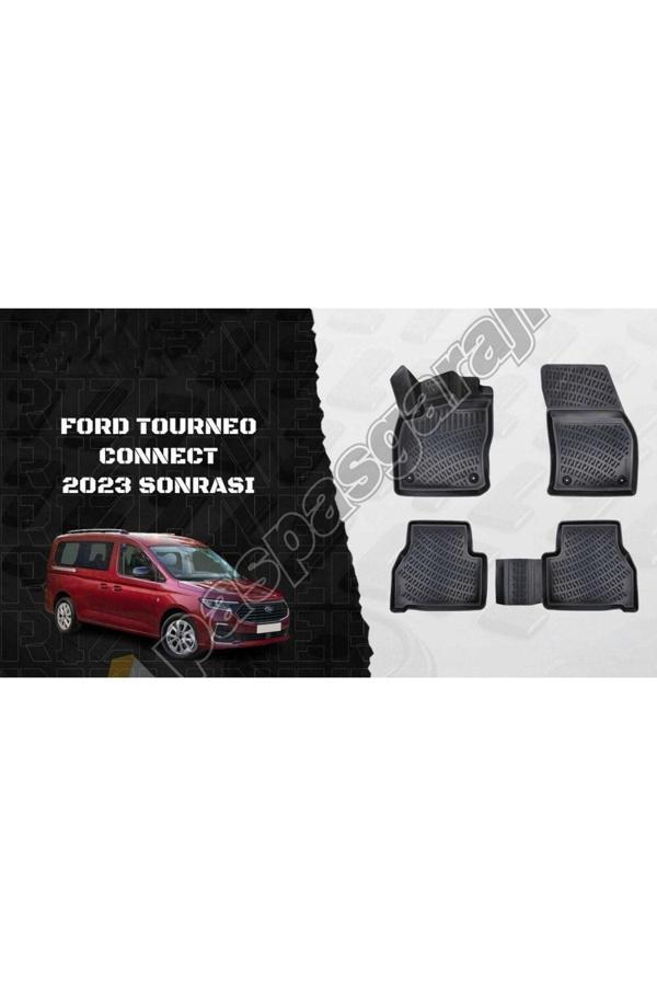 Kaıser Ford Tourneo Connect 3D Paspas 3D Havuzlu Paspas 2023 Sonrası Siyah Renk - Friemats - Image 1