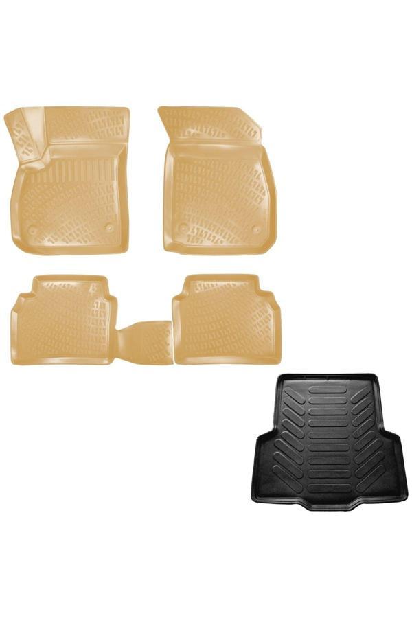 Friemats Opel İnsignia 3D Bej Havuzlu Paspas + 3D Bagaj Havuzu Paspası 2017 Sonrası Friemats Marka - Image 1