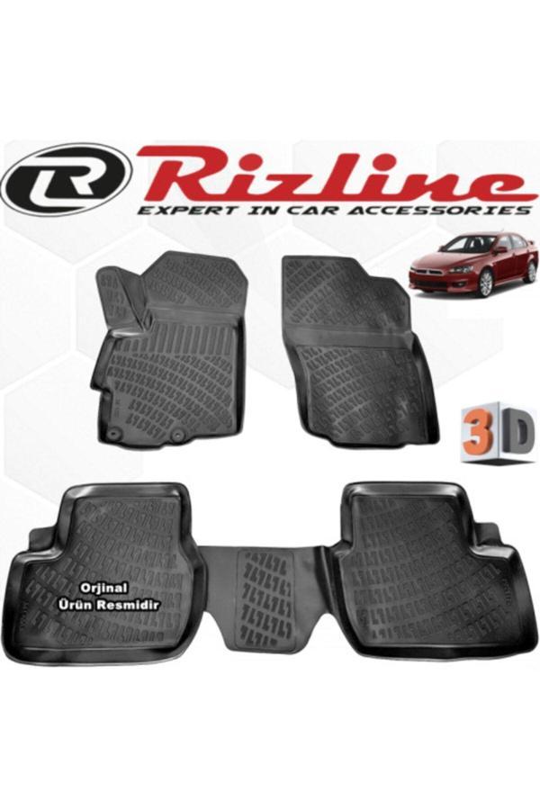 Rizline Mitsubishi Lancer 3D Paspas Havuzlu Sedan 2008 - 2015 Arası 4 Parça Siyah Set - Image 1